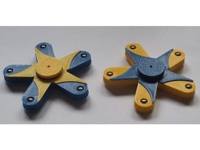 colormix 1 blue yellow green fidget spinner openscad 3d print model - Mito3D