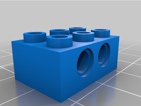 Lego Schlüsselbund Backstein v6 Bolzen 107 5 angepasst 3d print model - Mito3D