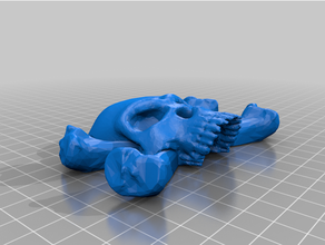 crânio ossos cruzados malha fixo 3d print model - Mito3D
