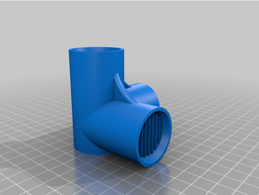 4 way cotovelo 3 polegada PVC tubo apropriado 3d print model - Mito3D