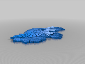 broken aquila remix base scatter terrain skull wargaming 3d print model - Mito3D