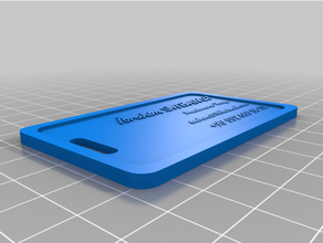 customized luggage bag tag 3d print model - Mito3D