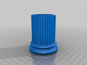 pillar base pot 3d print model - Mito3D