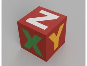 test cube 5 color mmu2 20 mm multicolor mmu multi-color prusa i3 mk3 3d print model - Mito3D