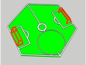 catane Football champ multi extrusion jeu plateau jeux société hexagone hexagonal colons catan 3d print model - Mito3D