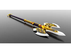 botw royal halberd breath wild cosplay prop weapon lance legend zelda link spear 3d print model - Mito3D