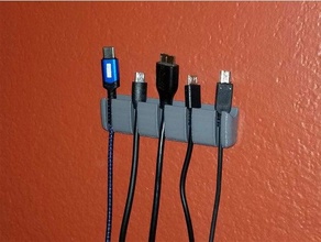 USB câble organisateur vis monter commander bandes étape fichier 3m bande stp titulaire soutien mur 3d print model - Mito3D