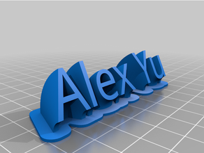 alex yu personalizado 3d print model - Mito3D