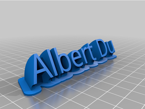Albert du personalizado 3d print model - Mito3D