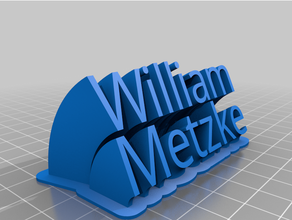 William metzke personnalisé 3d print model - Mito3D