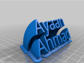 ayaan ahmad personalizzato 3d print model - Mito3D
