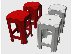 plastic chair 3d print model - Mito3D