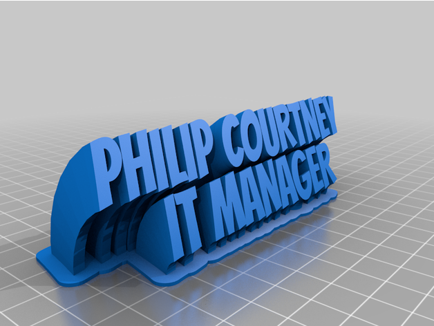 phil plate customized 3D print model - Mito3D