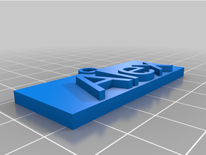 özelleştirilmiş etiket anahtarlık 3d print model - Mito3D