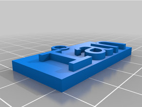 personalizado etiqueta llavero 3d print model - Mito3D