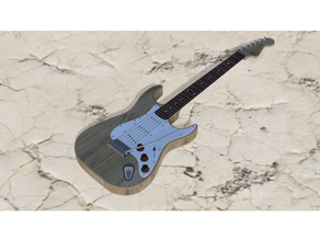 électrique guitare 3d print model - Mito3D