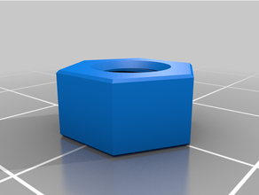 hexagone écrou m6 noisettes 3d print model - Mito3D