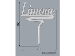 İtalyan bitki etiket Limon Bahçe 3d print model - Mito3D