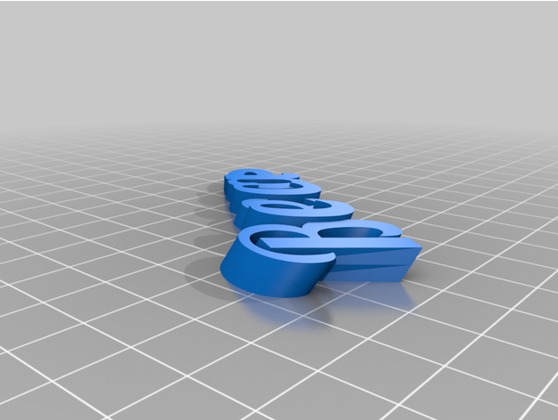 personalizado iamburny texto becca llavero 3D print model - Mito3D