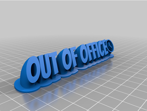 office plate customized 3d print model - Mito3D