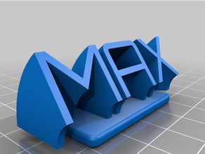 max piatto personalizzato 3d print model - Mito3D