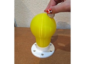 lâmpada porquinho banco dinheiro criança recipiente finança financiamento casa luz caixa Salve 3d print model - Mito3D