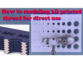 calibrate 3d printed thread direct 3d print model - Mito3D