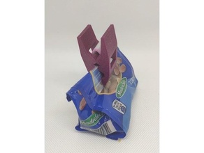 aio clothespin bagclip plier bag clip fridge fully printable gadget hinge joint kitchen tool pla 3d print model - Mito3D