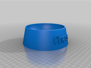 customized dog food bowl chase 3d print model - Mito3D