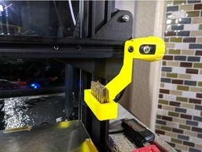 gantry nozzle cleaning brush creality ender 3 cura ender3 gcode hotend plugin ultimaker wiper 3d print model - Mito3D