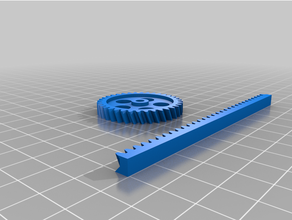 customized parametrische zahnstange mit ritzel parametric gear rack pinion 3d print model - Mito3D