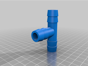 customized hose barb tee 3d print model - Mito3D