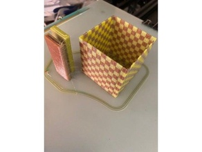 bedazzled multicolor cube box checkered m3d crane quad mosaic multi-color 3d print model - Mito3D