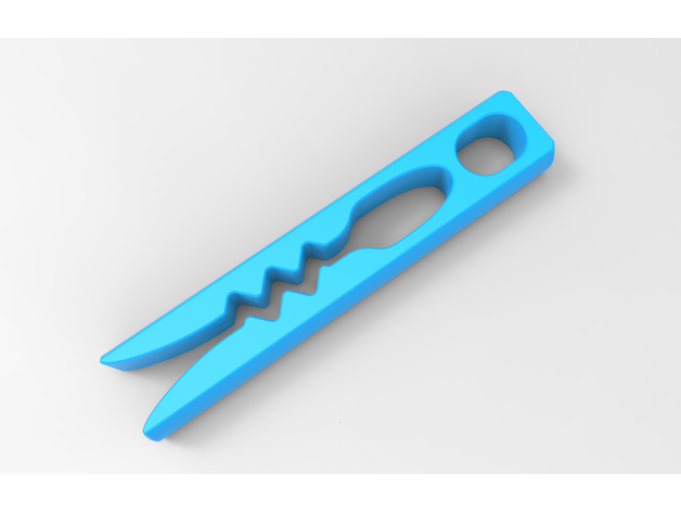 springless clothespin clip clipper clothes laundry 3D print model - Mito3D