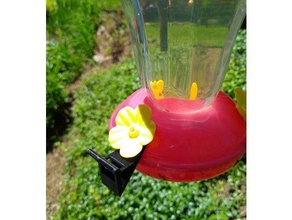 dollar tree hummingbird feeder perch upgrade 3d print model - Mito3D