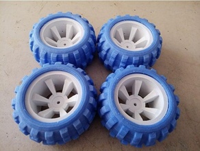 a979 complete wheels tires rims a979-b flexible hex nut rc rim tire wltoys 3d print model - Mito3D