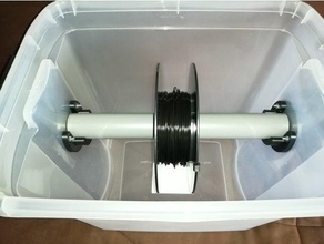 unwinder support pvc tube 40mm - spool box dispencer filament holder pipe mount storage bobine 3d print model - Mito3D