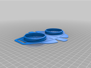 çift filtre maske yeniden düzenleme kinetik boyutları 3d print model - Mito3D