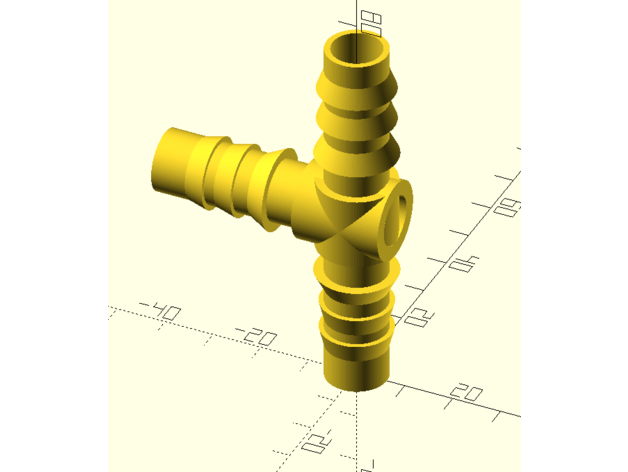 myhose t adapter jardinagem mangueira adaptador irrigação tubo 3D print model - Mito3D