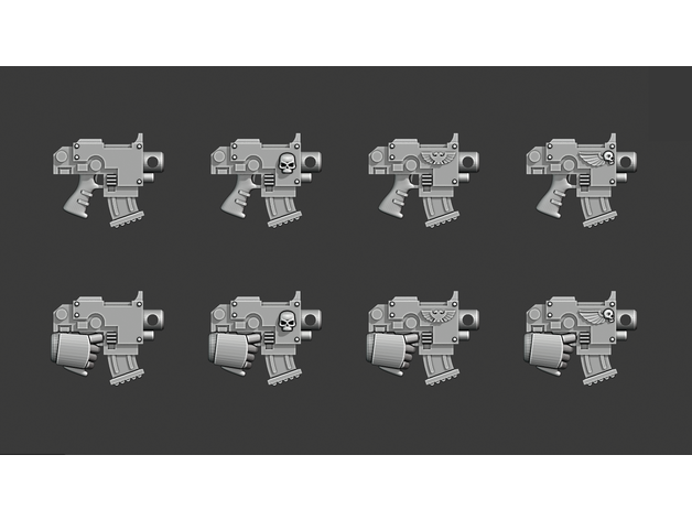 firstborn rivet pistol bolt space marine tactical squad warhammer 40k weapon 3D print model - Mito3D