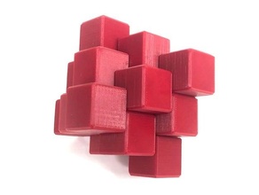 cubique octaèdre imbriqué puzzle 3d 3d print model - Mito3D