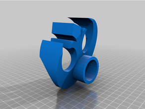 sabre laser verticale supporter jedi emblème diam 30 obj f3d 3d print model - Mito3D