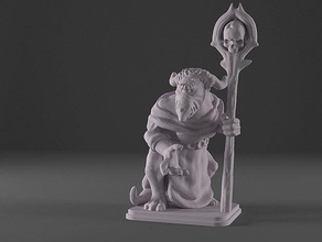heroquest - fimir meargh wizard 28mm 32mm dnd dungeons dragons fantasy hero quest heroic scale miniature oldhammer tabletop warhammer 3d print model - Mito3D