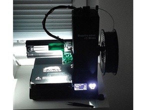 Wanhão duplicador i3 mini conduziu luzes luz monte modificações 3d print model - Mito3D