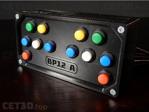 bp12 pulsante scatola USB Fai volo simulatore simracing sim corsa 3d print model - Mito3D