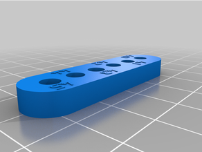 hole accuracy test 3d print model - Mito3D
