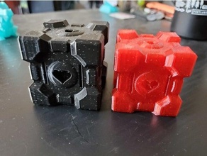 companion cube death whistle 3d print model - Mito3D