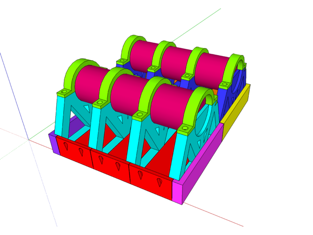 modular fio carretel suporte porta bobinas 3D print model - Mito3D
