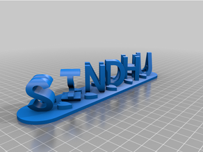 96 sindhu & sudha dtd 319 white base red letter customized 3d print model - Mito3D