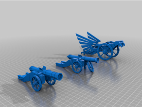 great cannons - aos empire warmachine dnd whfb 3d print model - Mito3D